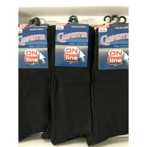 12 PAIA CALZA CORTA UOMO CARPENTER ART. 0106 REALIZZATA IN COTONE FILO DI SCOZIA