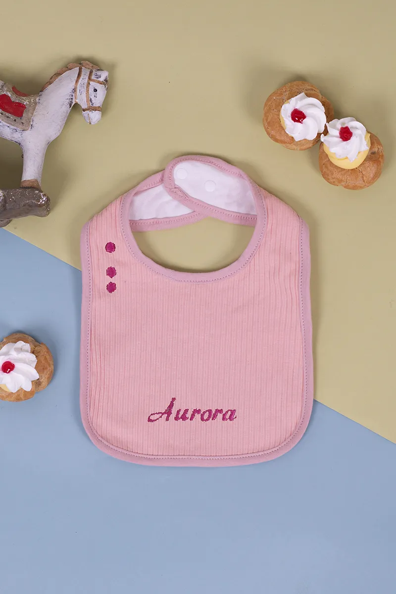 Bavaglino in Cotone a Costine con Nome o Frase Ricamata… Scegli il tuo Colore! - immagine 8