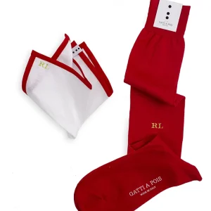 Pochette da Taschino e Calza Pure Scotland Rosso