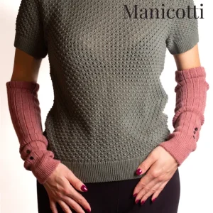 Manicotti o Scaldamuscoli Rosa Antico anche con Iniziali o Nome Ricamati