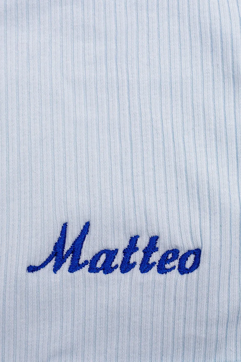 Bavaglino in Cotone a Costine con Nome o Frase Ricamata… Scegli il tuo Colore! - immagine 3