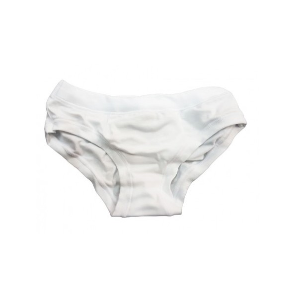6 SLIP BIMBA JADEA ART. 176 IN COTONE MODAL ELASTICIZZATO BIANCO
