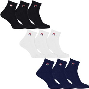 6 PAIA CALZE SPORTIVE UNISEX FILA ART F1763 IN COTONE ELASTICIZZATO E LOGO