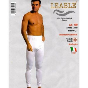 3 MUTANDE UOMOLEABLE ART.199 GAMBA LUNGA BIANCO IN CALDO COTONE INTERLOCK