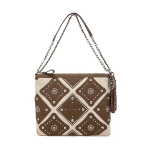 LA CARRIE Borsa a spalla Butterfly Brown