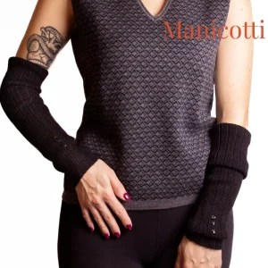 Manicotti o Scaldamuscoli Neri anche con Iniziali o Nome Ricamati