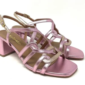 SANDALI CON TACCO VOLPATO DONNA ROSA - 207MET RSA