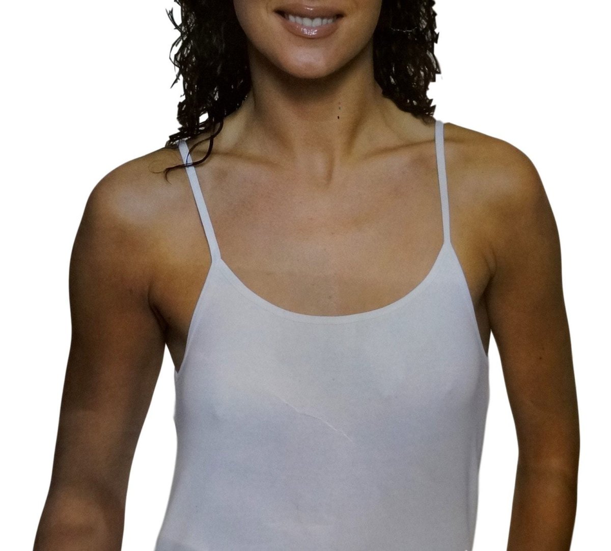 3 TOP DONNA LEABLE ART. 257 CANOTTA SPALLA STRETTA IN CALDO COTONE FELPATO - immagine 3