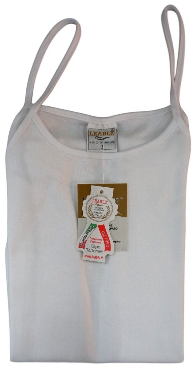 3 TOP DONNA LEABLE ART. 257 CANOTTA SPALLA STRETTA IN CALDO COTONE FELPATO - immagine 4