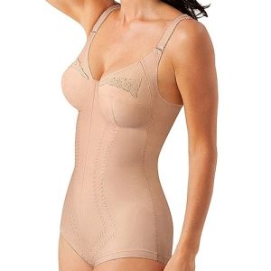 BODY MODELLATORE PLAYTEX ART. 2858 TAGLIE 34-44 COPPA B-C-D COLORE NERO-BEIGE
