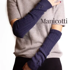 Manicotti o Scaldamuscoli Blu Notte anche con Iniziali o Nome Ricamati