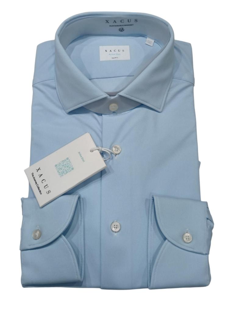 XACUS – CAMICIA ELASTICIZZATA CELESTE