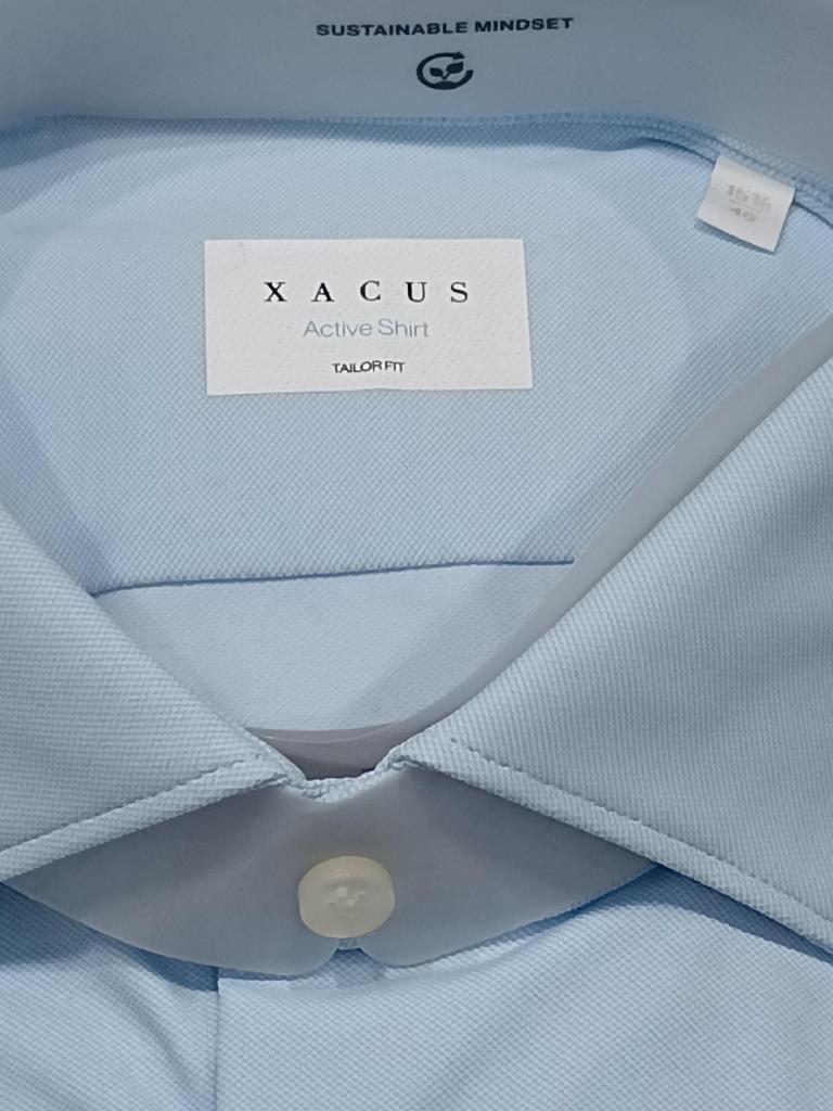 XACUS – CAMICIA ELASTICIZZATA CELESTE - immagine 3