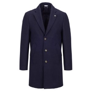 Manuel Ritz Cappotto monopetto panno misto lana