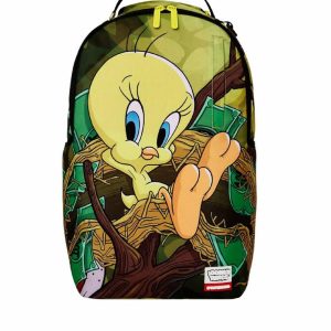 SPRAYGROUND – ZAINO 910B7037NSZ LOONEY TUNES TWEETY MONEY NEST SHARK DLXR BACKPACK
