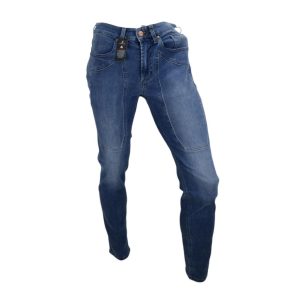JECKERSON – JEANS LAVAGGIO CHIARO SLIM FIT CON TOPPA DI JEANS