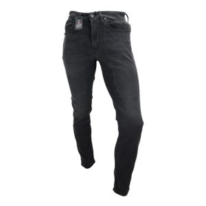 JECKERSON – JEANS GRIGIO SLIM FIT CON TOPPA DI JEANS
