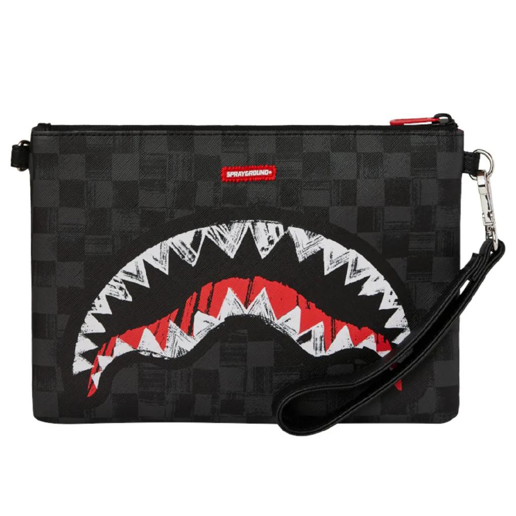 SPRAYGROUND – 910B8229NSZ SCRIBBLE SHARK CROSSOVER CLUTCH