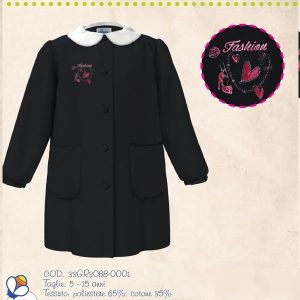 GREMBIULE SCUOLA SIGGI ART. 33GR3088 AZZURRO CON BOTTONI E TASCHE GIRL