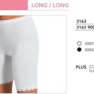 2 SLIP DONNA COTONELLA ART. 3163 GAMBA LUNGA IN COTONE ELASTICIZZATO BIANCO-NERO