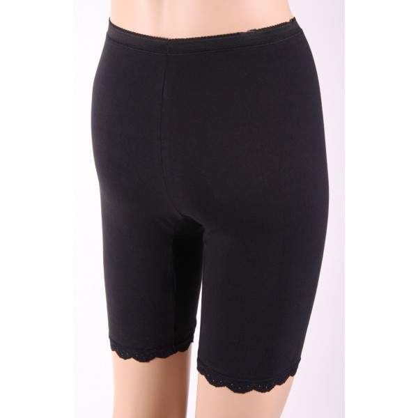 2 SLIP DONNA COTONELLA ART. 3163 GAMBA LUNGA IN COTONE ELASTICIZZATO BIANCO-NERO - immagine 4