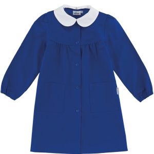 GREMBIULE SCUOLA SIGGI BIMBA ART. 37GR2888 AZZURRO IN TINTA UNITA CON BOTTONI E TASCHE