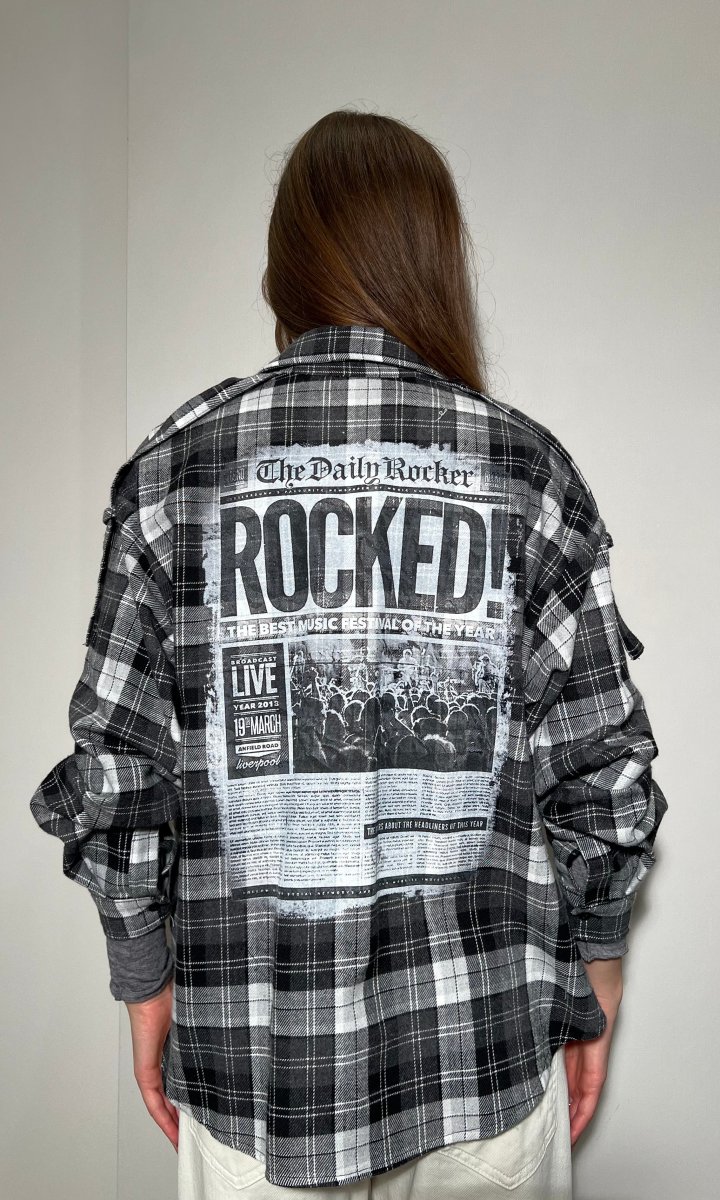 Tensione In camicia a scacchi con stampa RL1095 - immagine 4