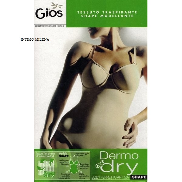 BODY DONNA SHAPE GIOS ART. 507 NON IMBOTTITO CON FERRETTO TRASPIRANTE COPPA C - immagine 5