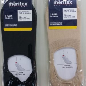 6 PAIA SOTTOPIEDE SALVAPIEDE MERITEX CALZINO UOMO DONNA CON SILICONE NERO NUDO