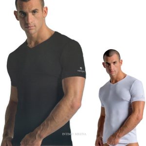 3 T-SHIRT UOMO NAVIGARE ART. 571 SCOLLO A V PUNTA COTONE ELASTICIZZATO M/M