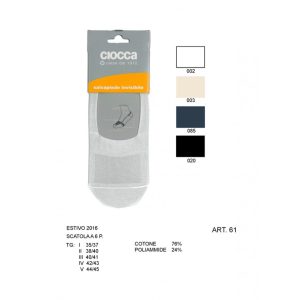 6 PAIA SALVAPIEDE CIOCCA ART. 61 FANTASMINO PEDALINO COTONE FILO SCOZIA