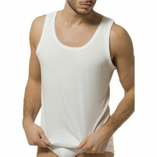 3 canotte uomo snelly art. 7014 spalla larga in cotone taglie m-l-xl-xxl offerta - immagine 3