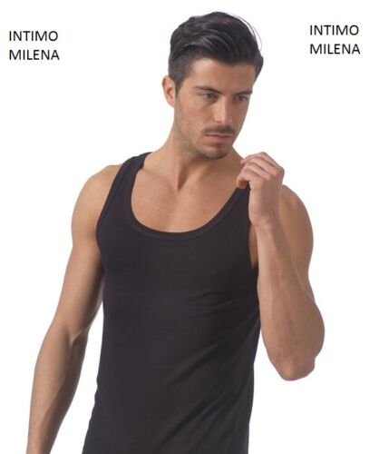 3 canotte uomo snelly art. 7014 spalla larga in cotone taglie m-l-xl-xxl offerta - immagine 2