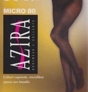 6 COLLANT AZIRA MICROFIBRA 80 DENARI COPRENTE OPACO TASSELLO TAGLIE 1/2-3-4-XL