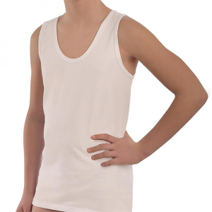 3 CANOTTE SPALLA LARGA BIMBO IRGE ART. MO 8002 IN COTONE ELASTICIZZATO