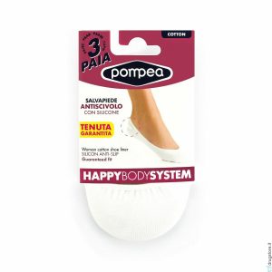 6 PAIA SALVAPIEDE POMPEA ANTISCIVOLO MINI CALZE CALZINI UOMO DONNA IN COTONE