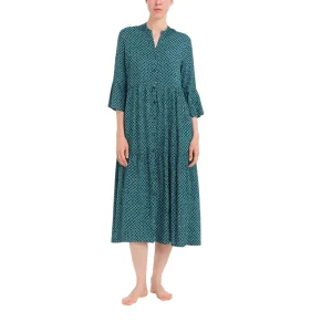 Abito Lungo Aperto e con Manica 3/4 in Ecoseta DQ02DG – Ragno