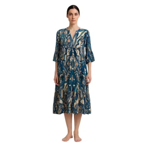 Abito Lungo con Manica 3/4 in Ecoseta DQ02DZ – Ragno