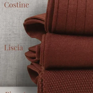 Box da N.3 Calze Lunghe in Filo di Scozia Argilla in 3 Lavorazioni diverse