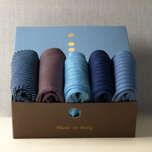 Box da N.5 Calze Lunghe Scorsese in Puro Filo di Scozia con Iniziali o Senza!