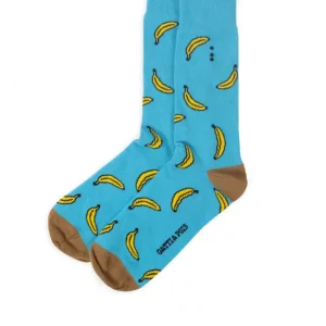 Calze Mezzagamba Fantasia Yellow Banana con Iniziali o Senza!