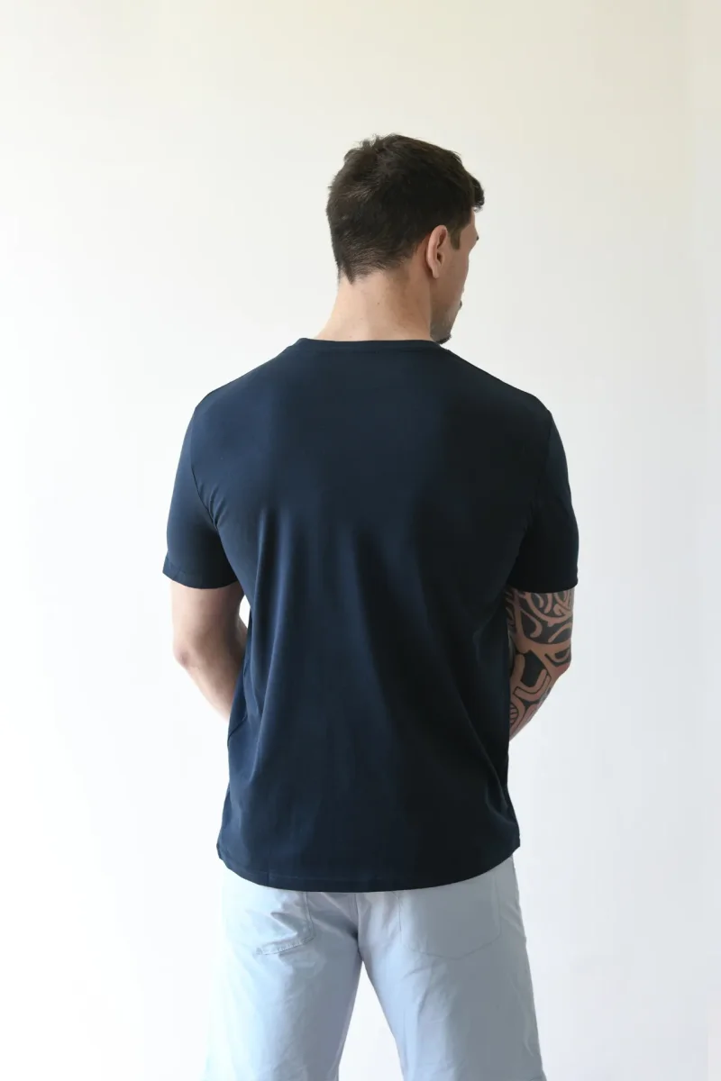 T-Shirt Made in Italy color BluNotte a Manica Corta con Iniziali o Senza! - immagine 8