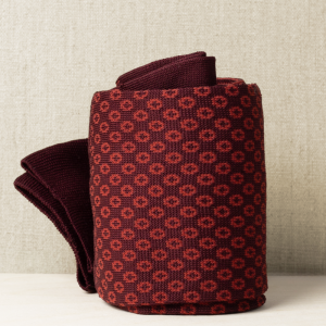 Calze Microbolle in Filo di Scozia Lavorazione Jacquard Bordeaux&Argilla con Iniziali o Senza!