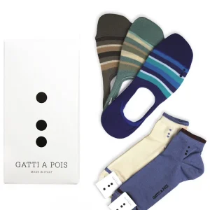 BoxMix Classic (5pz) 3 Salvapiedi e 2 Fantasmini Filo di Scozia con Ricamo o Senza!