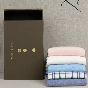 Box Lux n.5 Fazzoletti Fantasy da Naso Puro Cotone Italiano con Iniziali Ricamate!