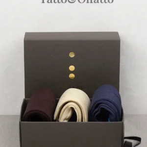 LuxBox da N.3 Calze Mezzagamba Donna e Fragranza Ambrata Agrumata con Iniziali o Senza!