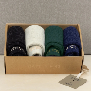 AlpacaBox N.4 Calze Lunghe in Alpaca con Fragranza Floreale con Iniziali o Senza!