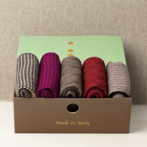 Box da N.5 Calze Lunghe DONNA Old New York Filati misti con Iniziali o Senza!