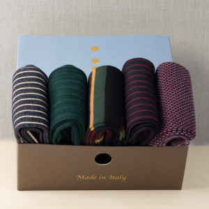 Box da N.5 Calze Laguna&Co in Cotone Pettinato e Lana con Iniziali o Senza!