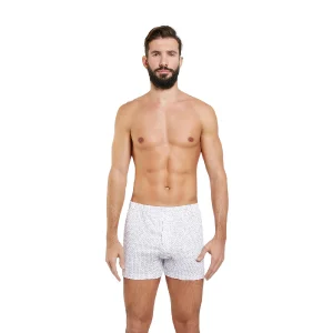Boxer Fondo Bianco con Fantasia in Cotone Mercerizzato BX665 – Nottingham